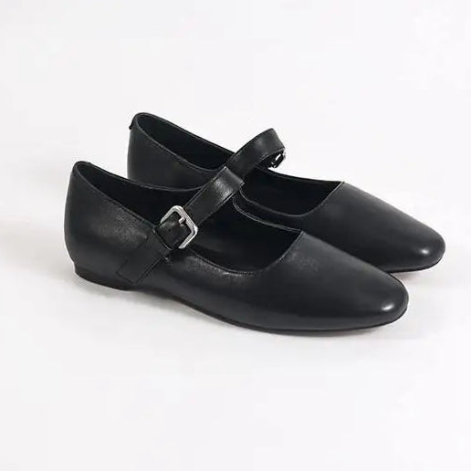 Mary Janes Cuir, ballerines en cuir souple, fermeture boucle, élégantes et confortables | SuzzaneMarket