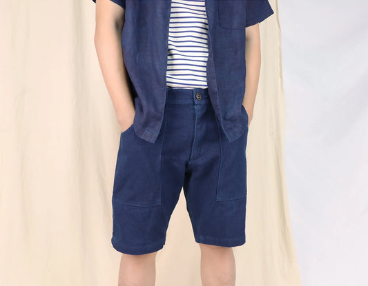 Bermuda Pure Indigo Naturel 100% Coton