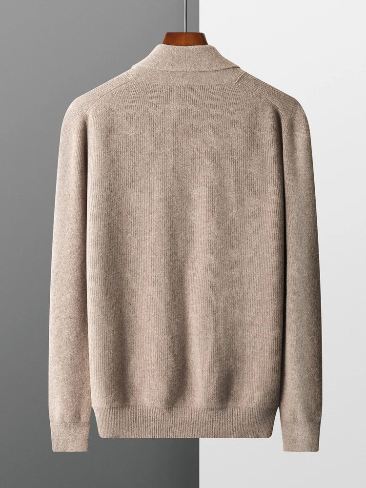 Cardigan Montmartre 100% Laine Mérinos Beige Dos