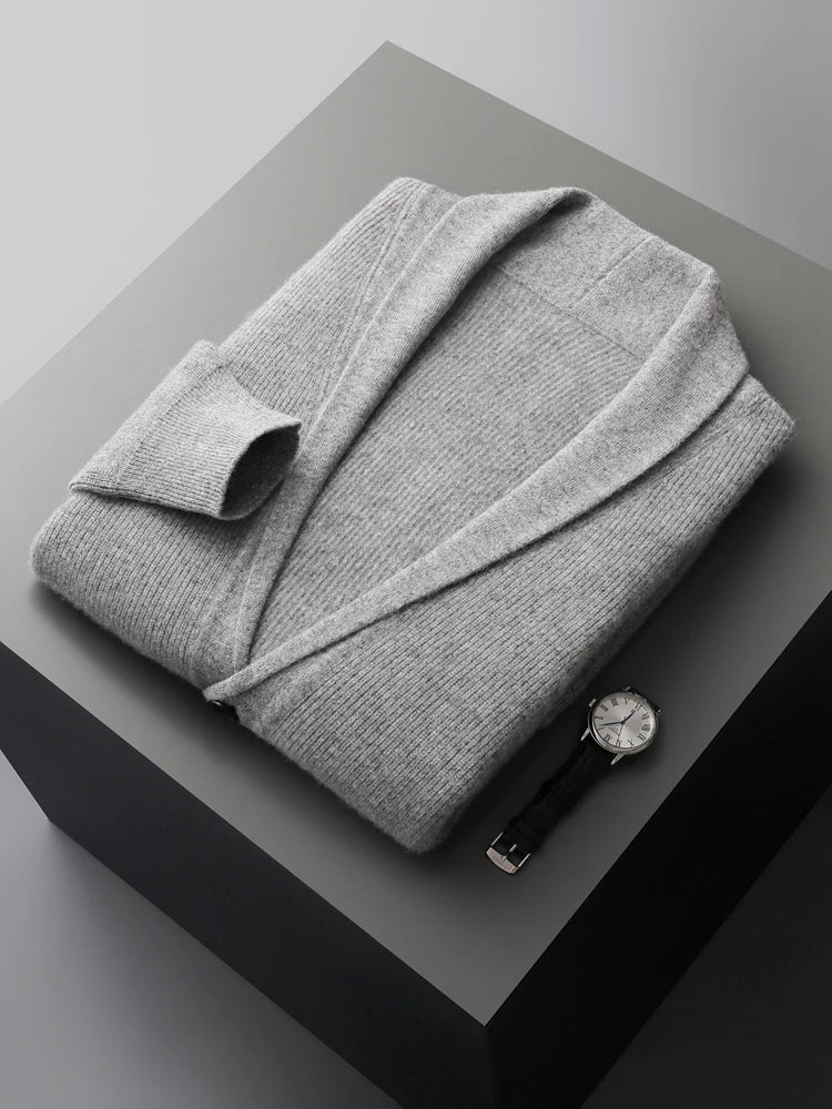 Cardigan Montmartre 100% Laine Mérinos Gris 1