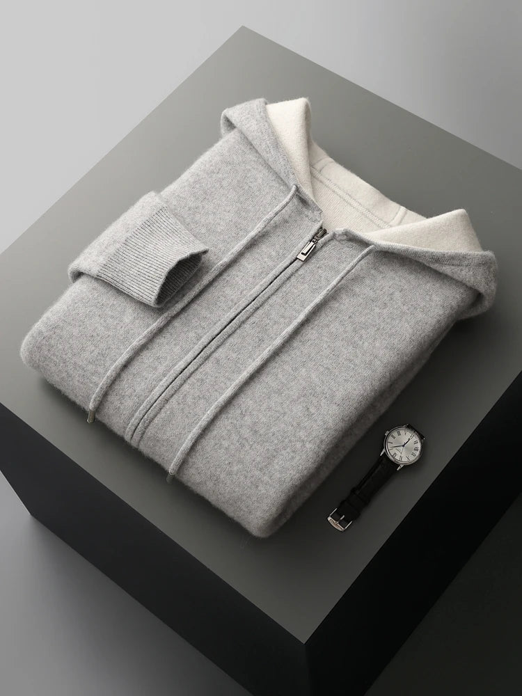 Ensemble Courchevel 100% Laine Mérinos Light Grey 1