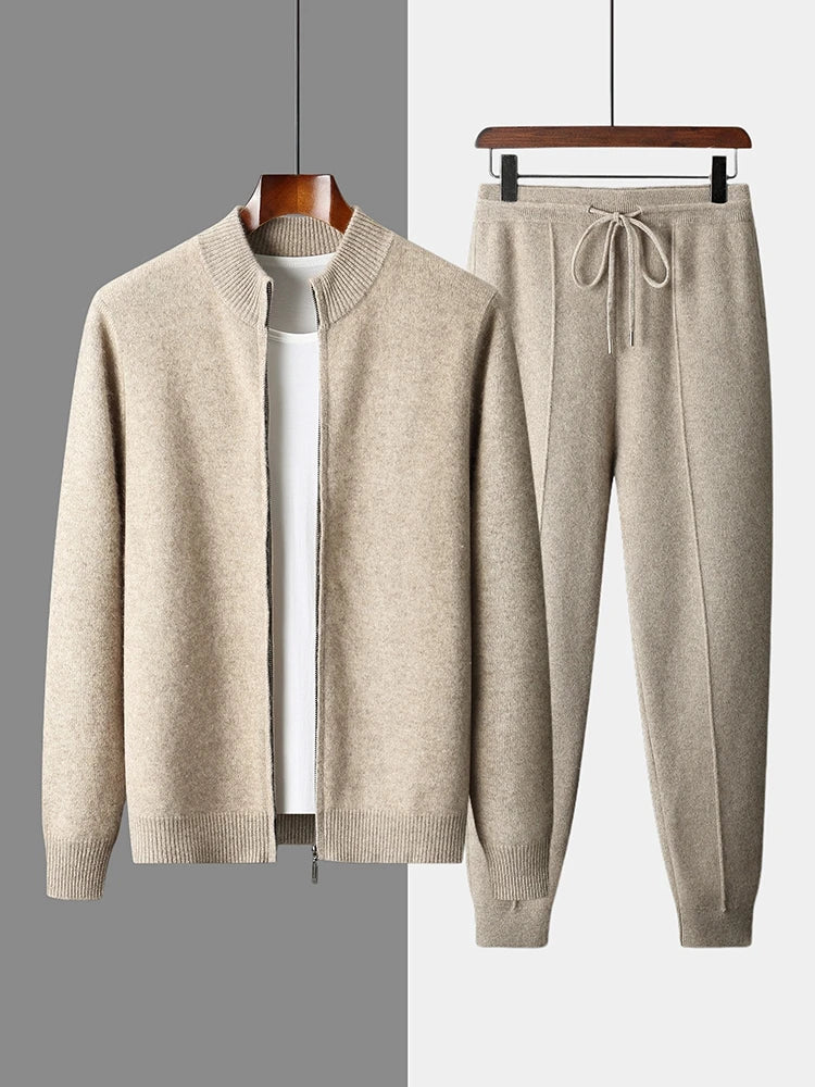 Ensemble Saint-Moritz 100% Laine Mérinos Camel