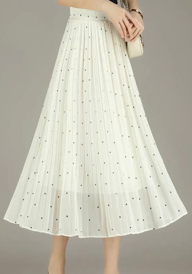 Jupe Tulle Pois en polyester, légère et mi-mollet, avec taille élastique. Disponible en 3 couleurs |SuzzaneMarket.