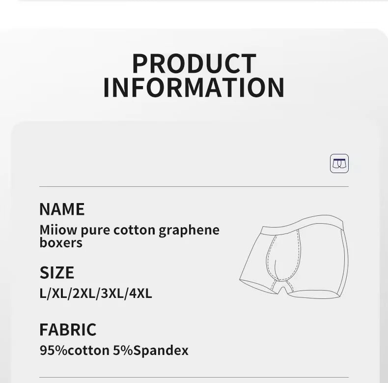MiiOW Cotton boxer x3