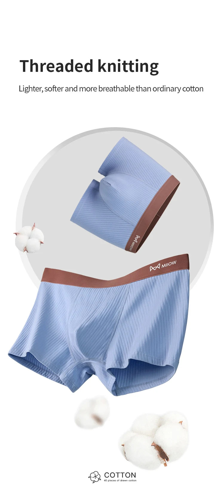 MiiOW cotton boxer shorts x3