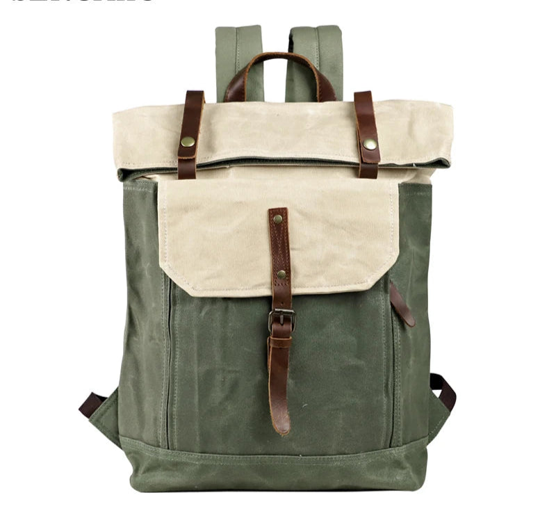 Sac à Dos Hanoî en Toile Waterproof, Qualité Militaire, Beige