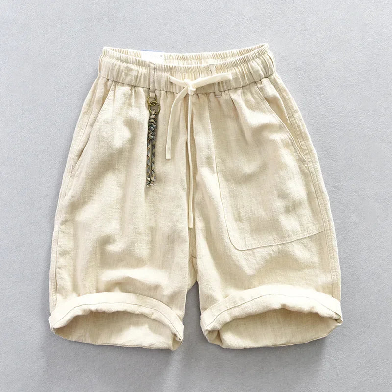 Short Valence Coton/Lin Beige Clair