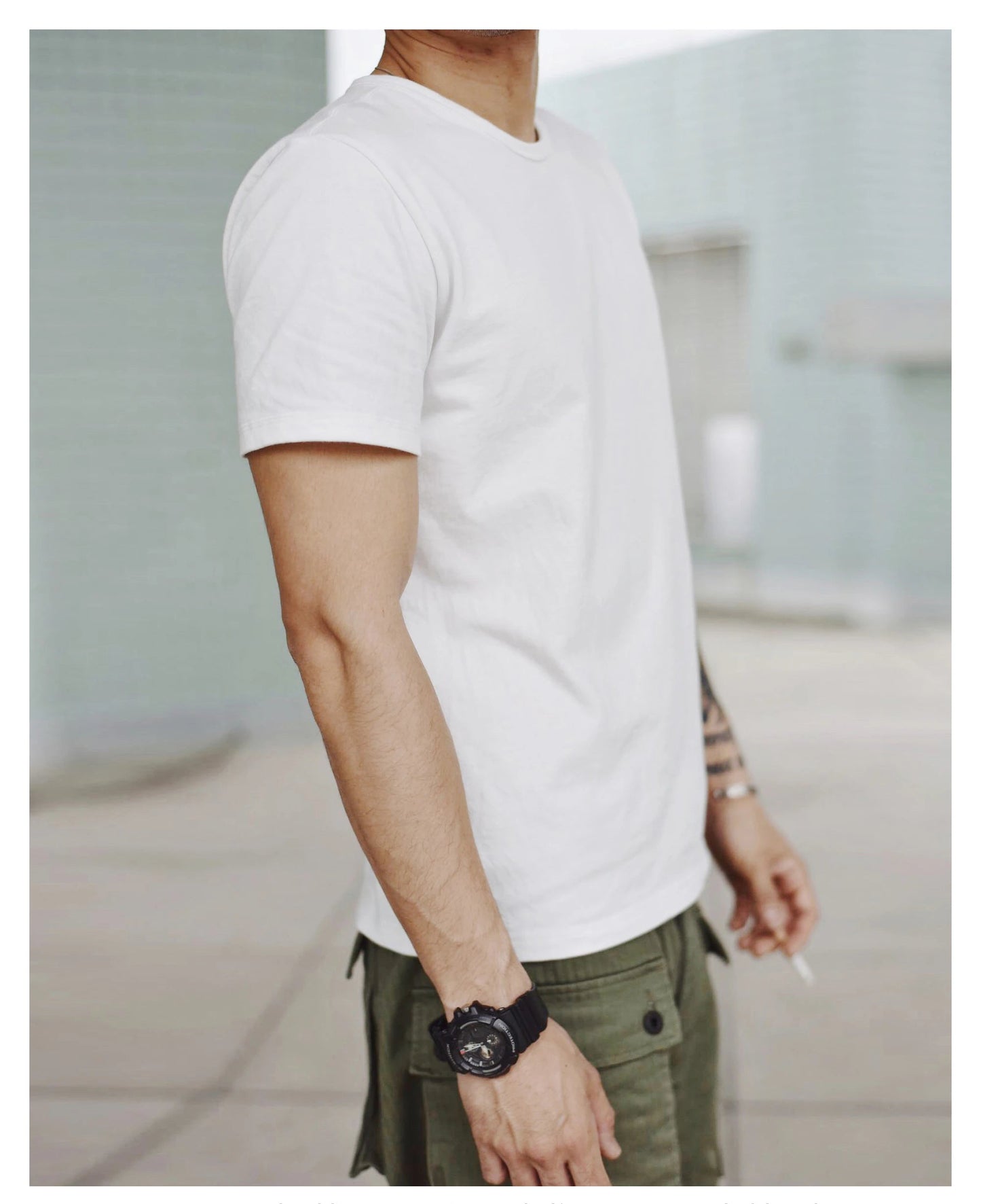 T-Shirt Qualité Supérieure 100% Coton White Homme été