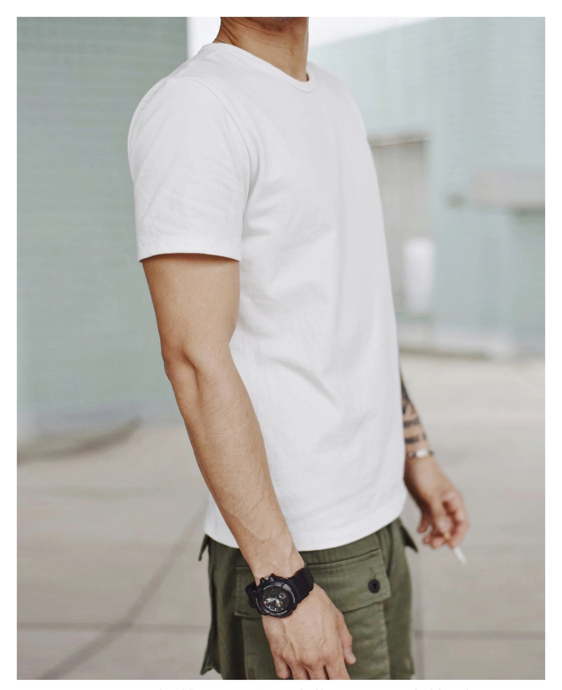 T-Shirt Qualité Supérieure 100% Coton White Homme été