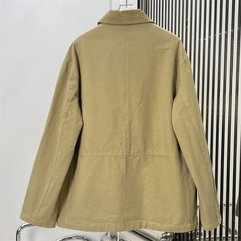 Back view of Trench Court in thick cotton with windproof features | SuzzaneMarket