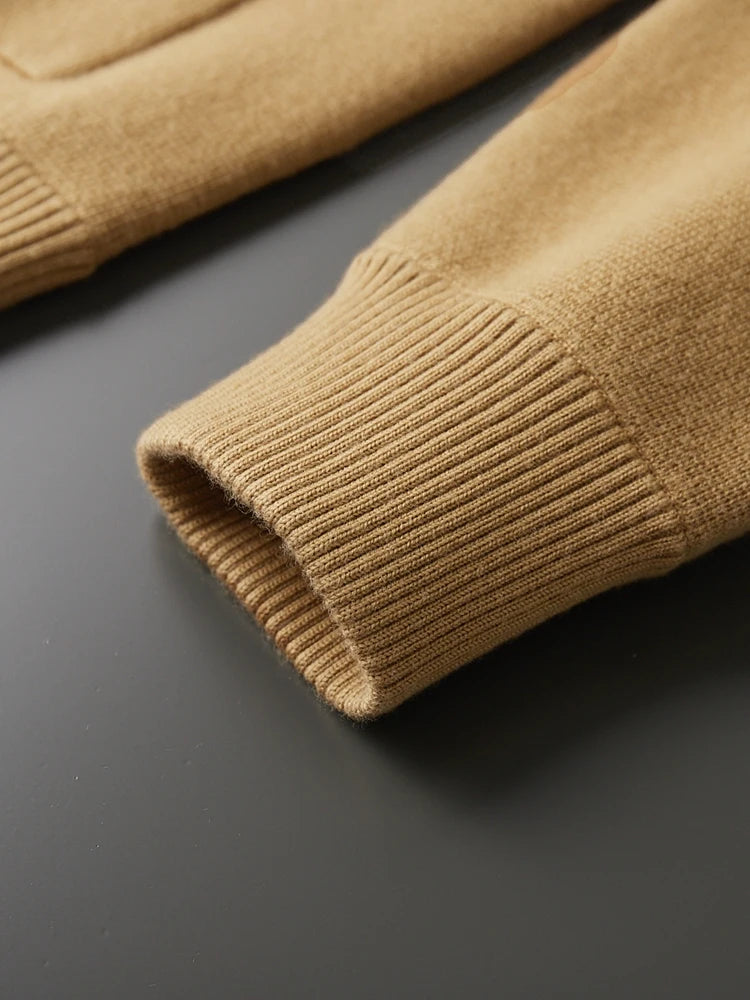 Veste Cardigan Busan 100% Laine Fine Détails Manche