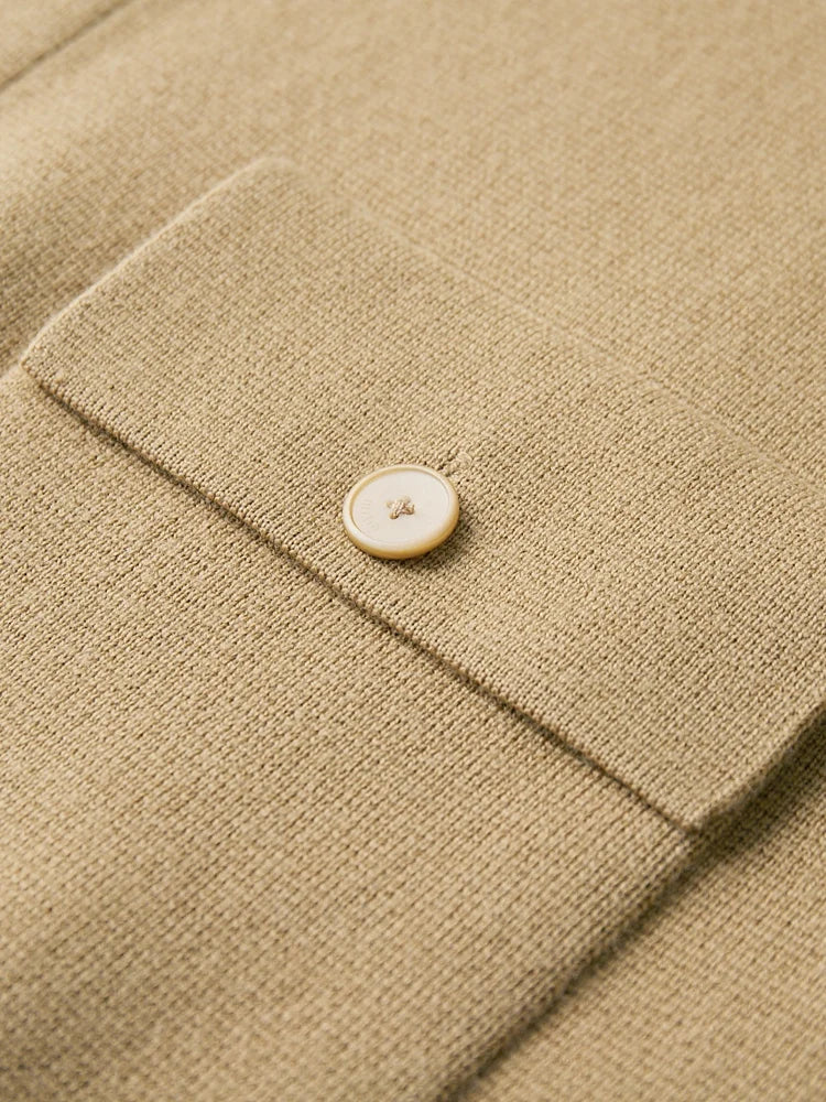 Veste Cardigan Busan 100% Laine Fine Détails Poche