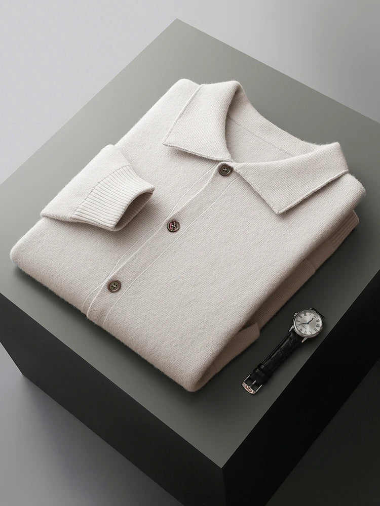 Veste Cardigan Busan 100% Laine Fine Ivory 1