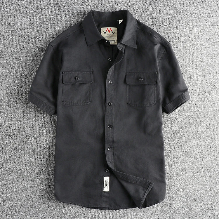 Chemise Cargo 100% Coton Noire