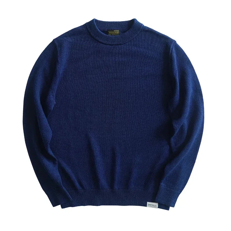 Pull Indigo Coton Haute Qualité
