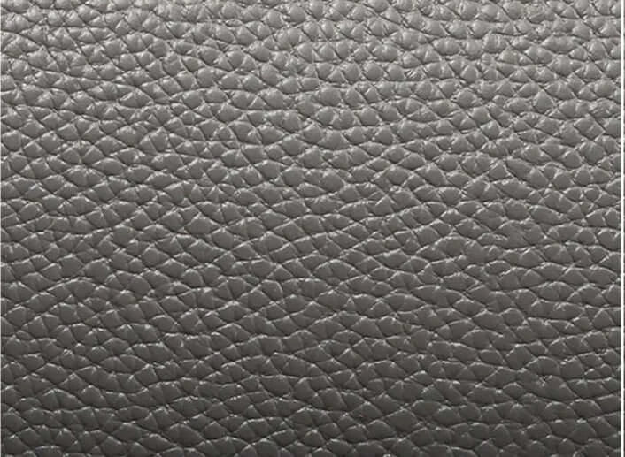 Cuir grainé gris pour sac shopping, texture souple et durable, idéal pour accessoires élégants.