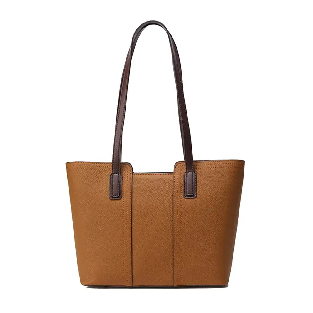 Sac Tote Cuir Grainé CASSI en cuir souple, double anse, poches intérieures, style élégant, disponible en 9 couleurs.