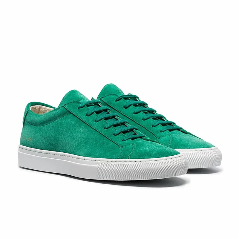 Baskets Loafers Daim Green 5