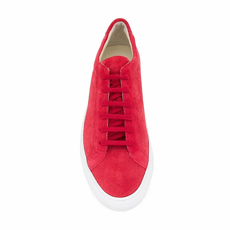 Baskets Loafers Daim Red 1