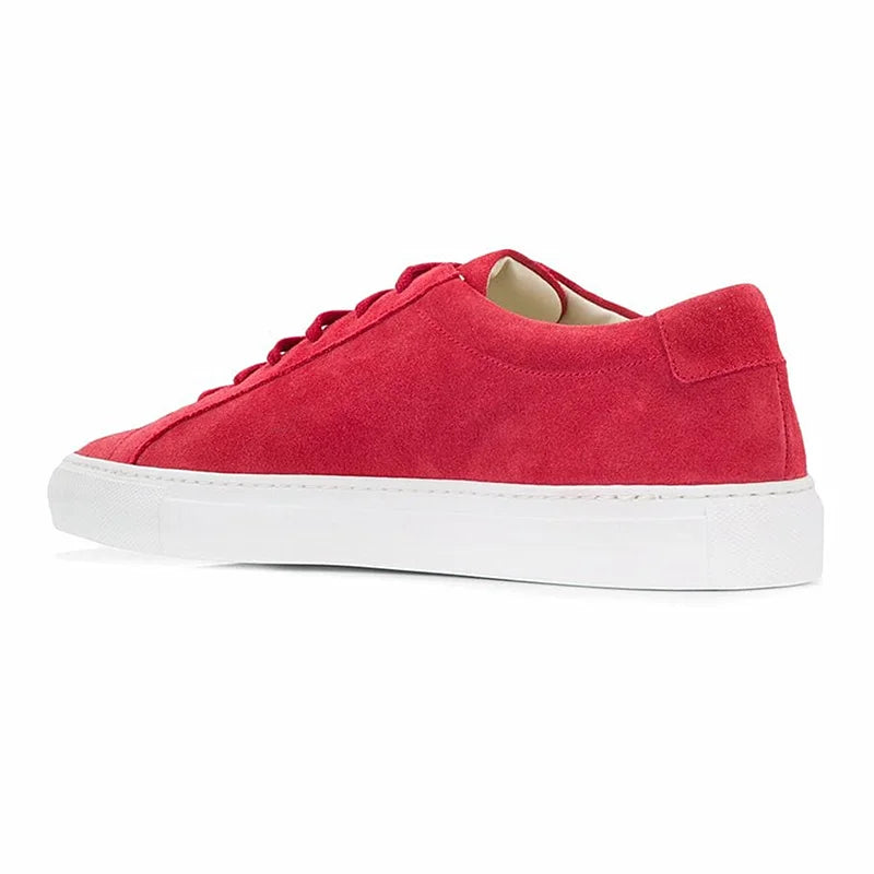 Baskets Loafers Daim Red 2