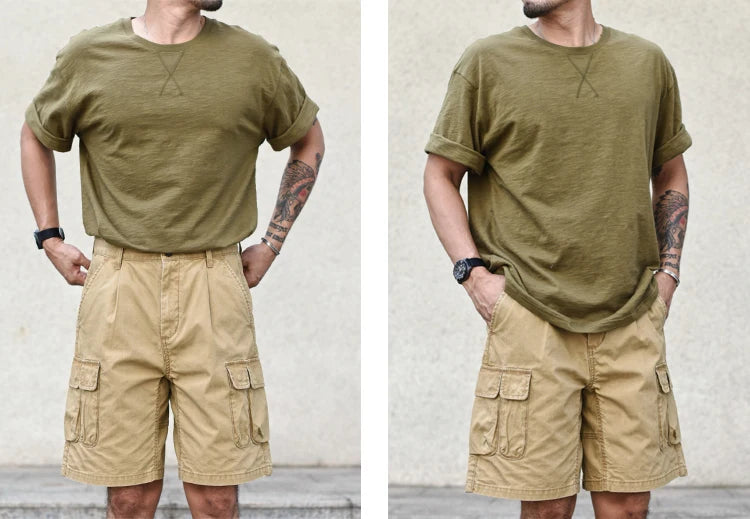 Bermuda Aubrac Cargo 100% Coton Beige 2