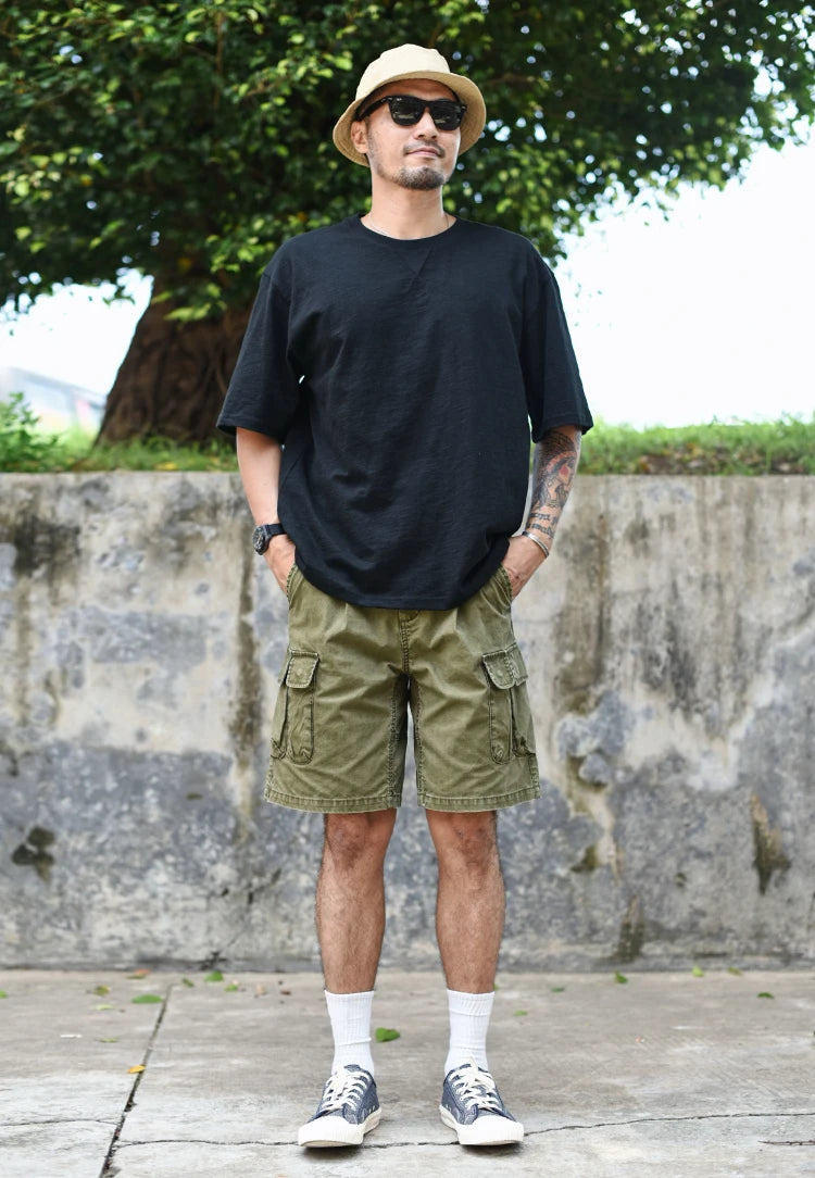 Bermuda Aubrac Cargo 100% Coton Vert armée 2