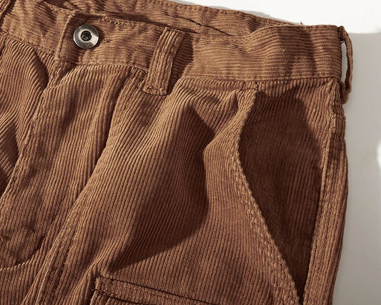Bermuda Bricoleur Velours 98% Coton 2% Spandex Marron poche