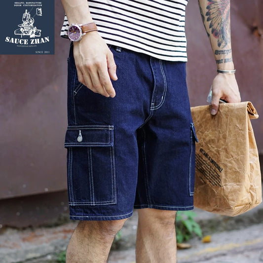 Bermuda Cardiff en Jean Denim Bleu Foncé 1