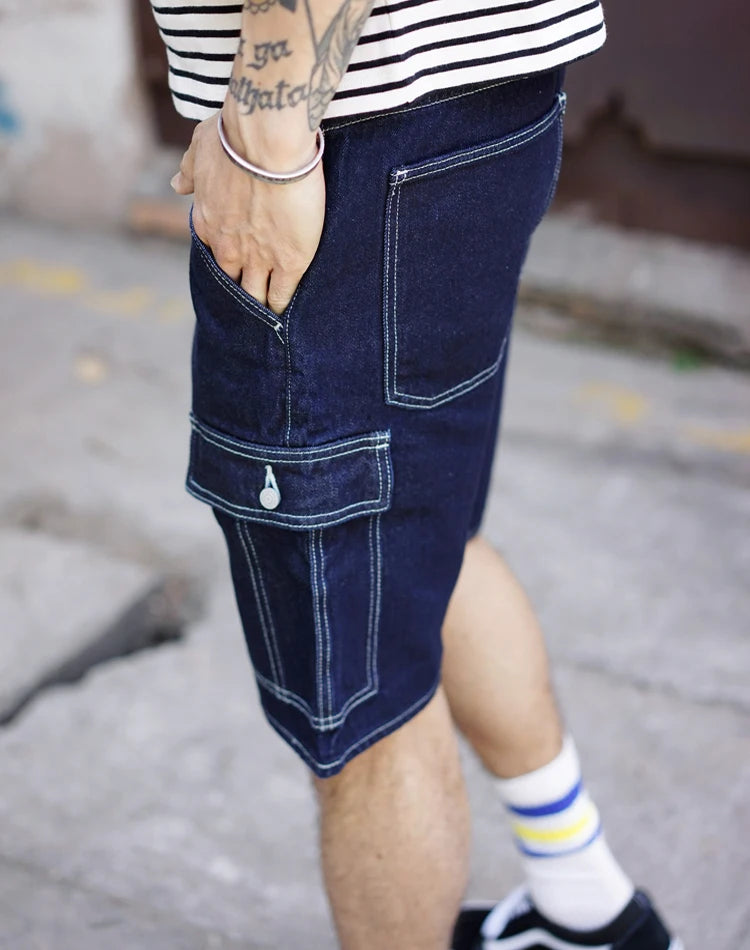 Bermuda Cardiff en Jean Denim Bleu Foncé 3