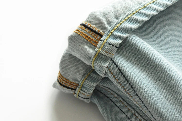 Bermuda Ginko en Jean Denim Sky Détails Coutures