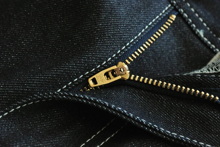 Bermuda Kanto en Jean Denim Indigo Détails Fermeture Éclair