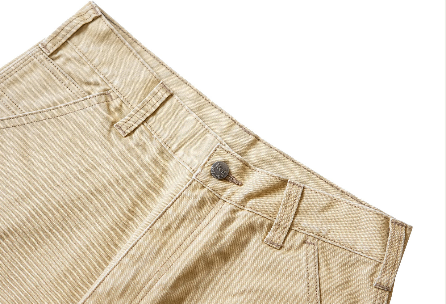 Bermuda Spring 100% Coton Beige Détails Ceinture