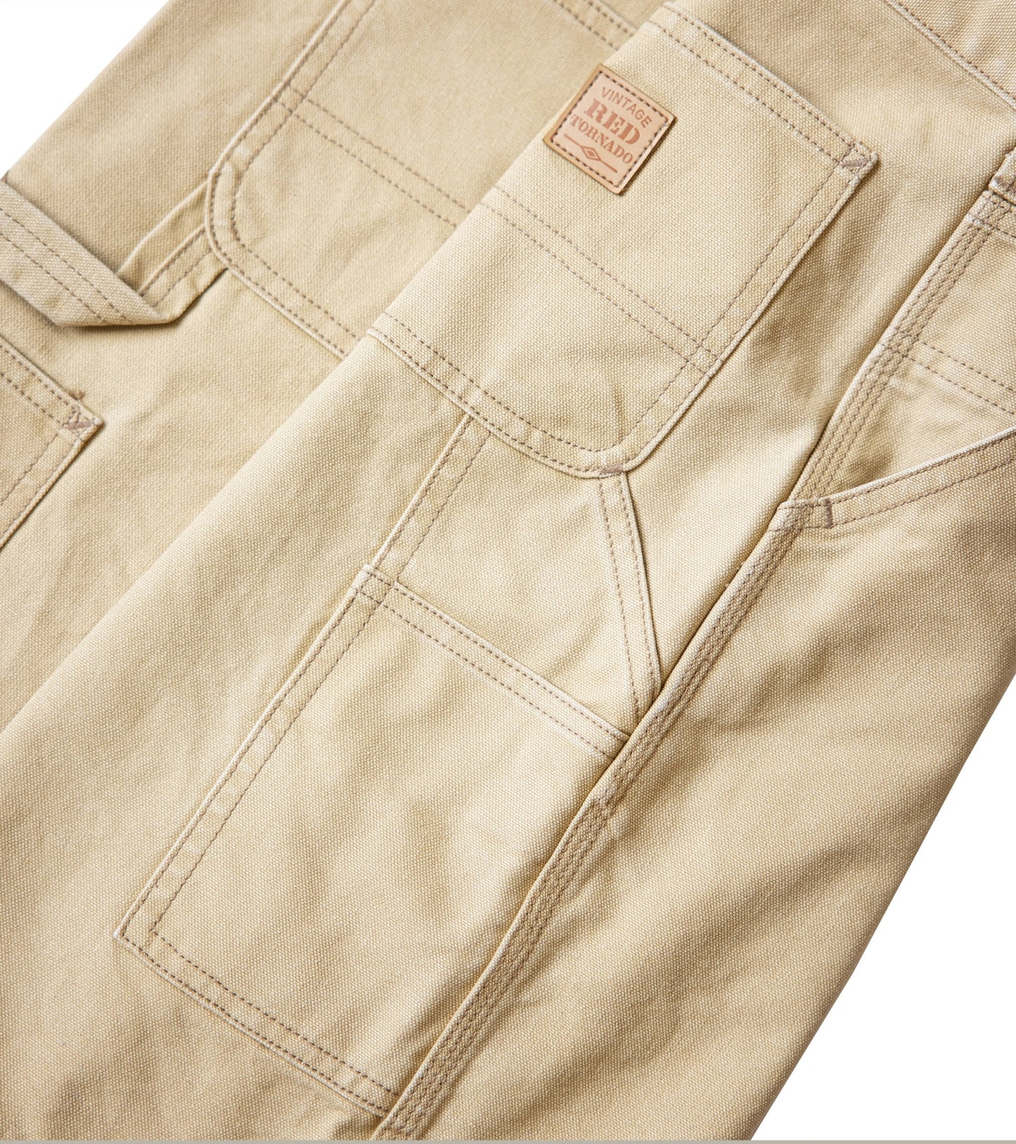 Bermuda Spring 100% Coton Beige Détails Coutures