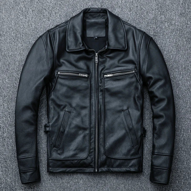 Blouson Colorado en Cuir de Vache Noir