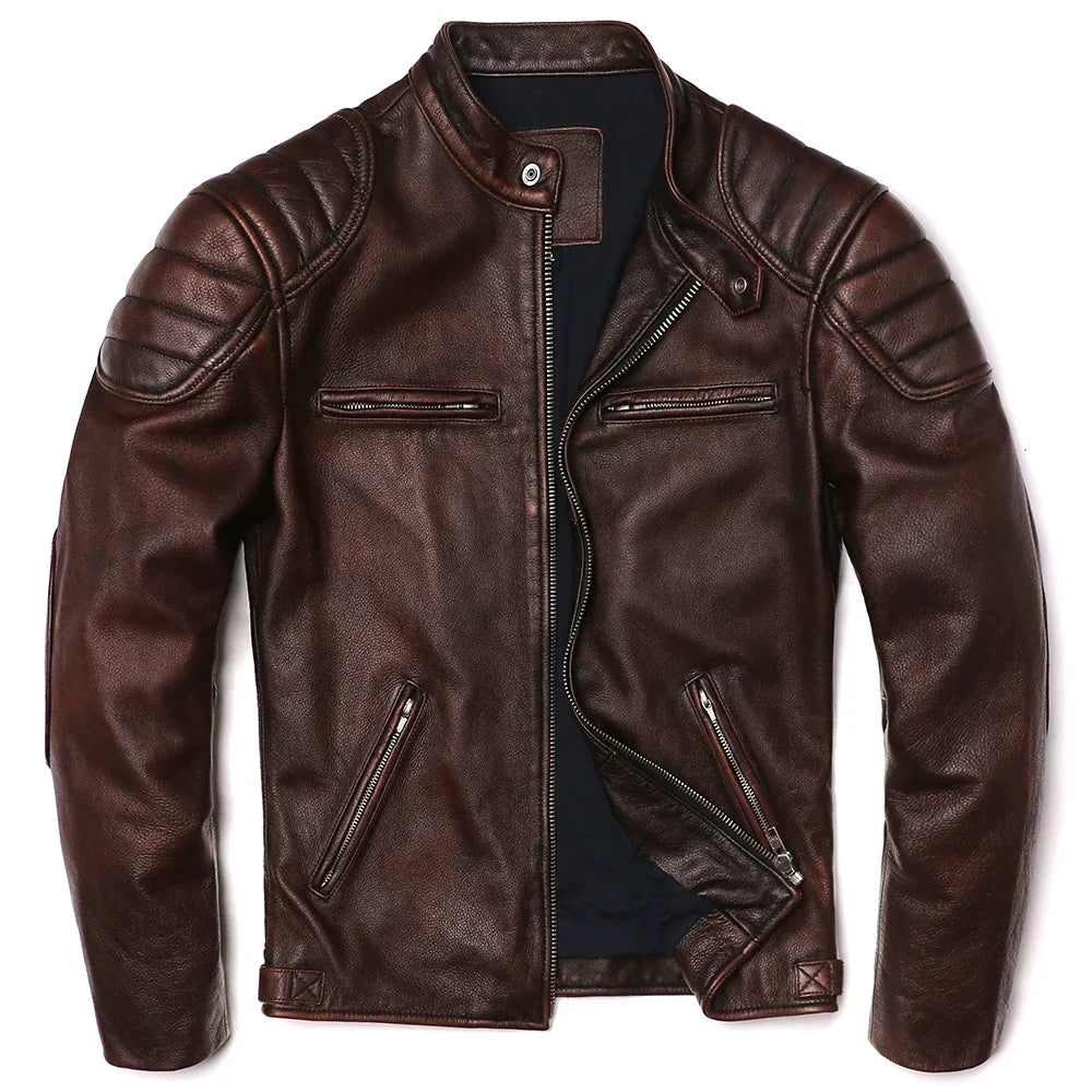 Blouson Springfield Cuir de Vache Marron