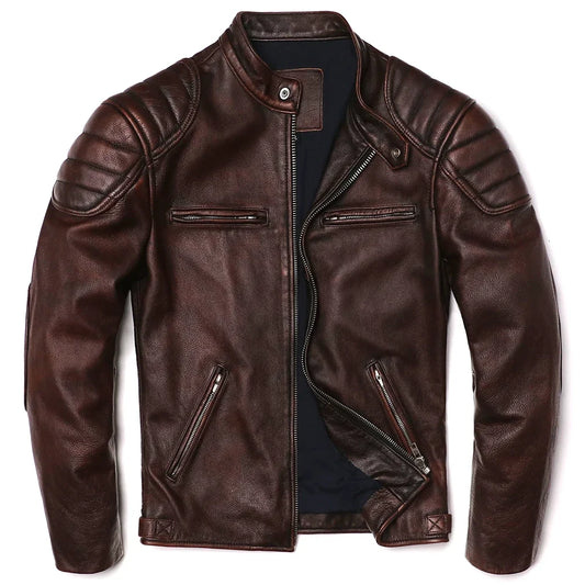 Blouson Springfield Cuir de Vache Marron