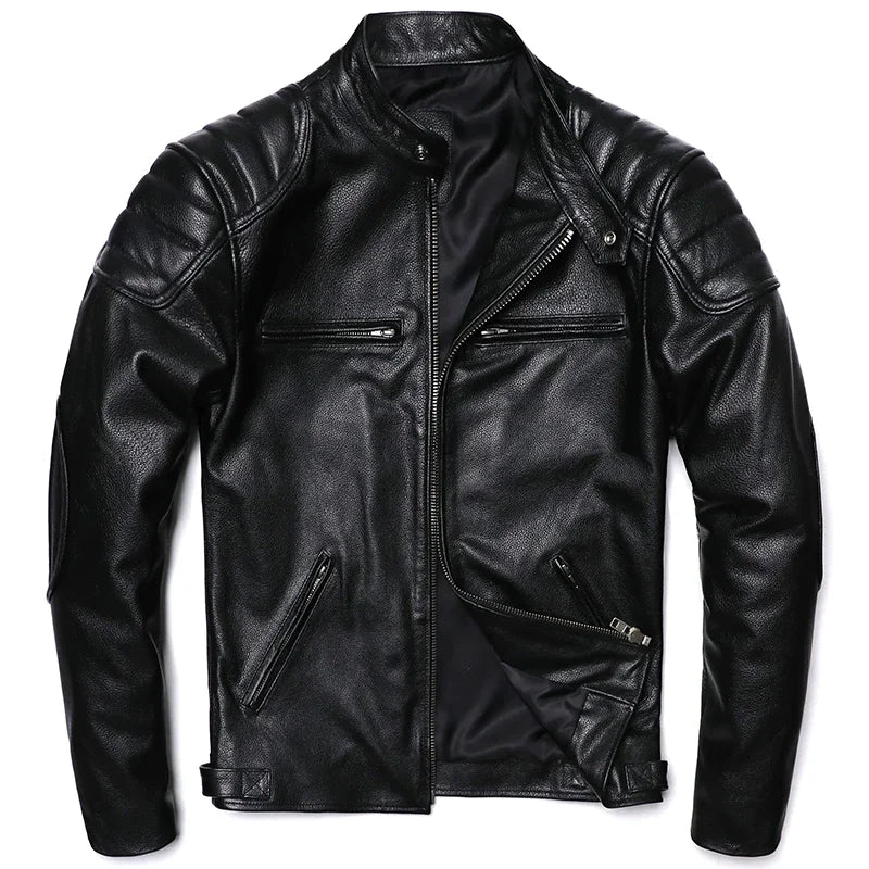 Blouson Springfield Cuir de Vache Noir