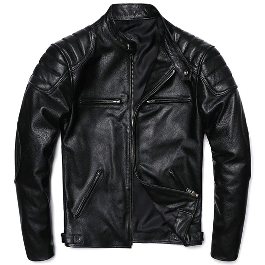 Blouson Springfield Cuir de Vache Noir