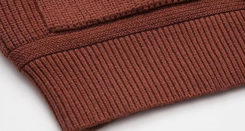 Cardigan Messieurs Camel Détails Bas
