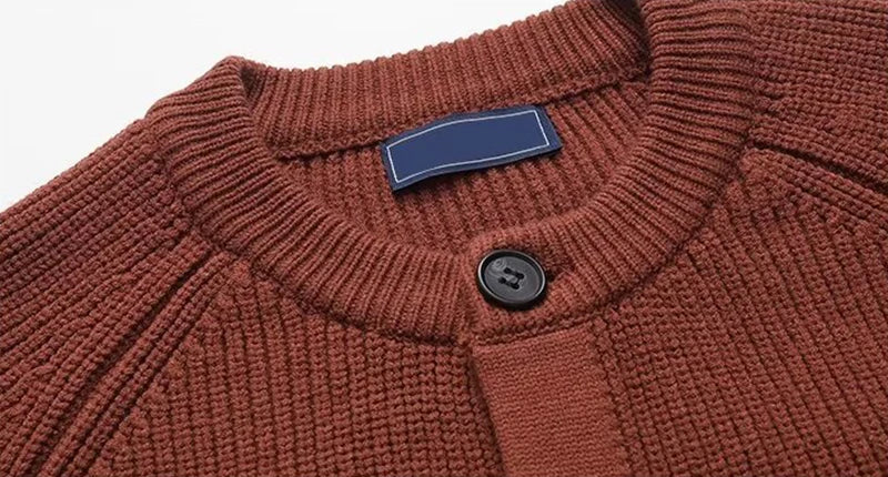 Cardigan Messieurs Camel Détails Col