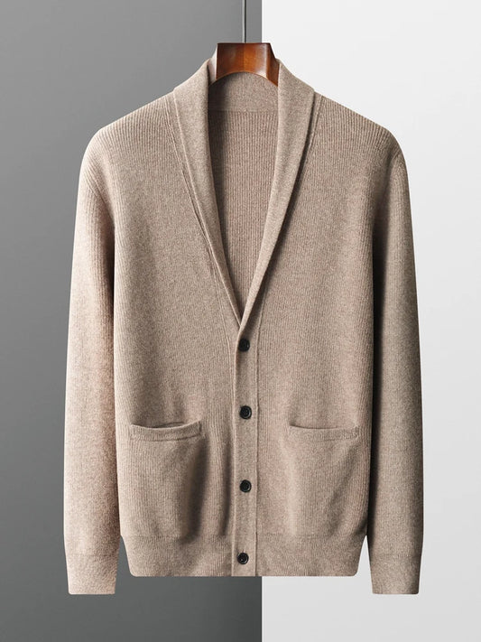 Cardigan Montmartre 100% Laine Mérinos Beige