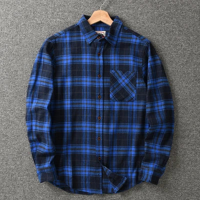 Chemise Montréal à Carreaux 100% Coton Blue