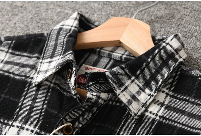 Chemise Montréal à Carreaux 100% Coton Détails Col