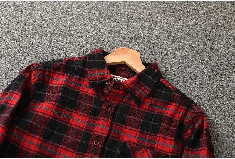 Chemise Montréal à Carreaux 100% Coton Red Détails