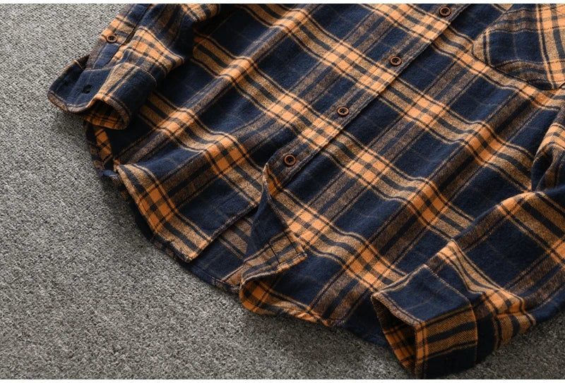 Chemise Montréal à Carreaux 100% Coton Yellow détails 2