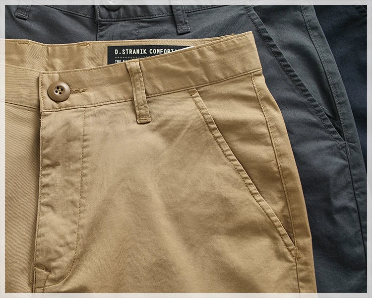 Chino Cap Ferret Coton Extensible Beige Détails Poche