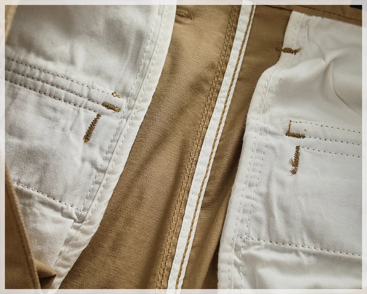 Chino Cap Ferret Coton Extensible Détails intérieur