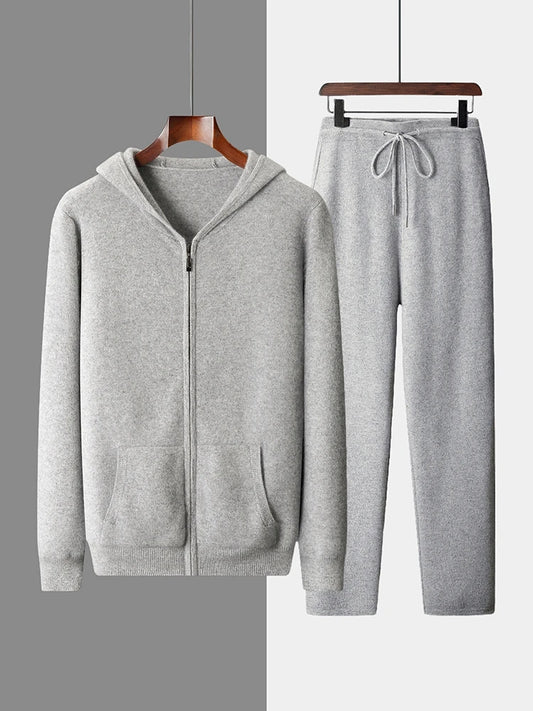 Ensemble Chamonix 100% Laine Mérinos Light Grey