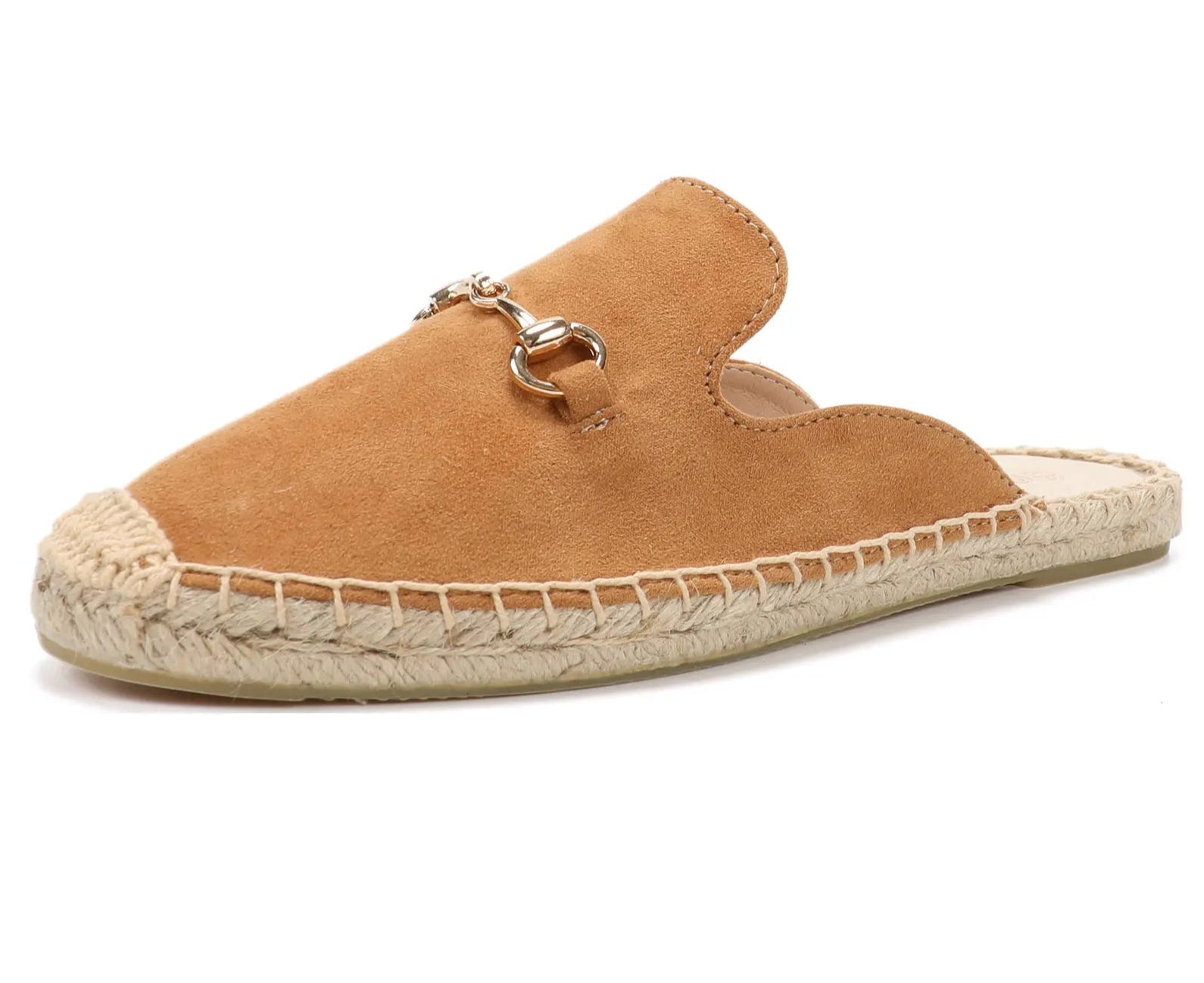 Espadrilles Mules TOFFI in suede leather with hemp sole and cotton lining, featuring a decorative buckle | SuzzaneMarket