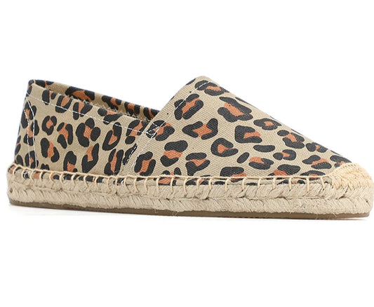 Espadrilles imprimées Léopard en toile avec semelle en chanvre et gomme | SuzzaneMarket